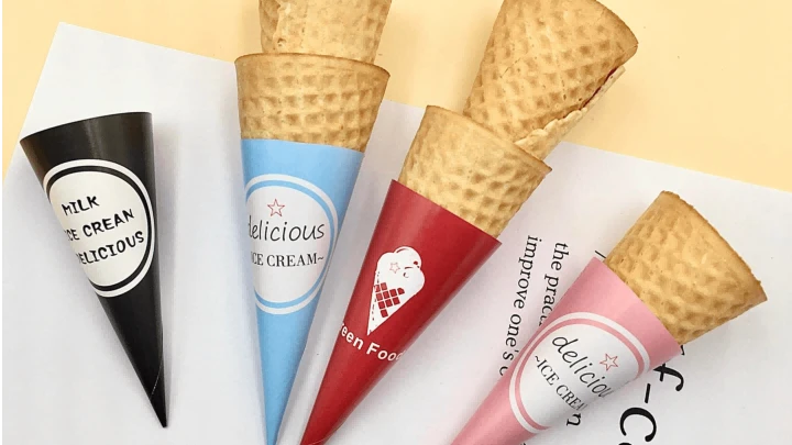Custom paper ice cream cone sleeve 4 Custom paper ice cream cone sleeve 4