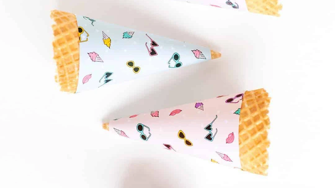 Ice cream cone sleeves with printing 3 Ice cream cone sleeves with printing 3