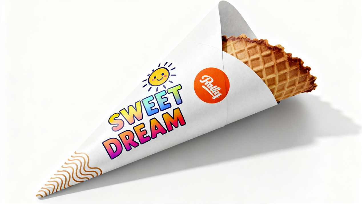 custom printed Ice Cream Cone Sleeves 1 custom printed Ice Cream Cone Sleeves 1