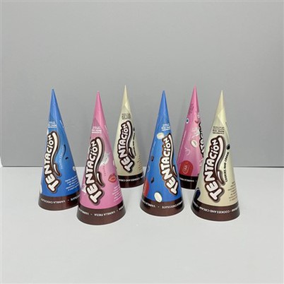 Paberist jäätisekoonuse varrukad magustoidupoe jaoks